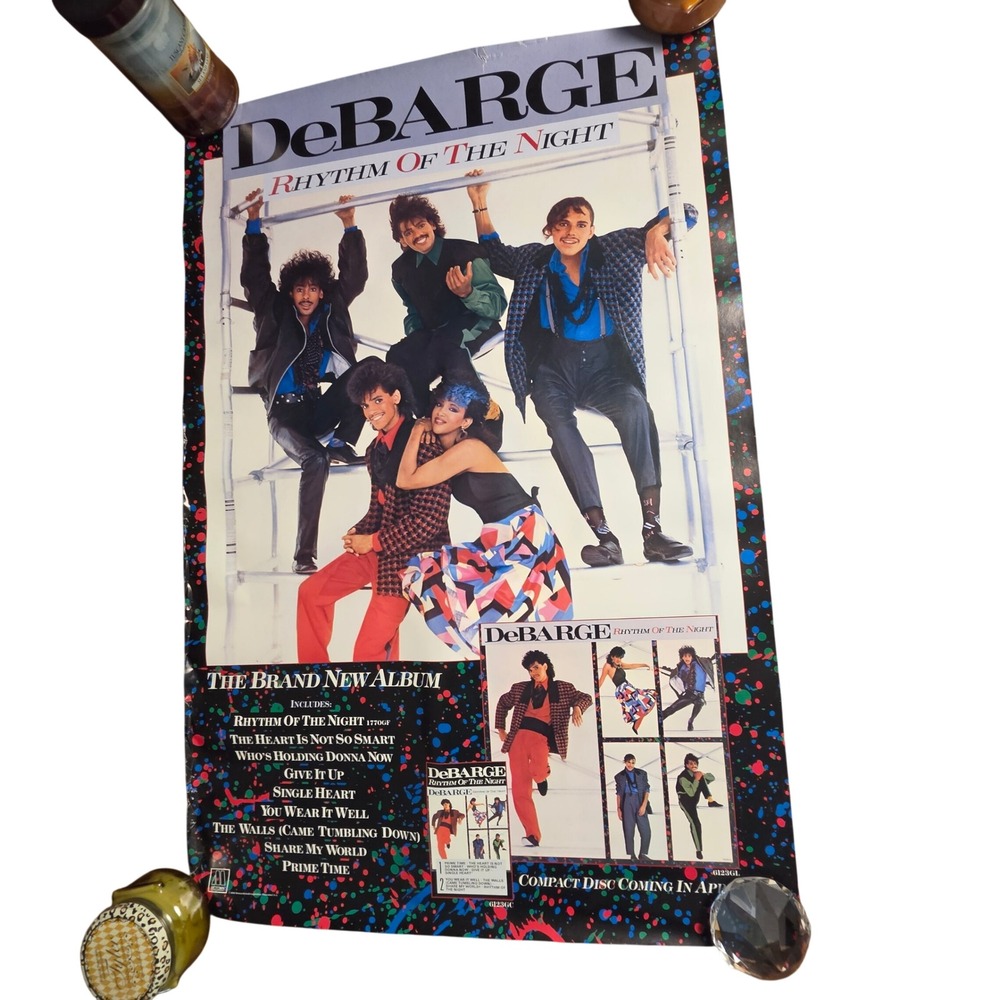 DeBarge Rhythm of the Night Vintage 1985 Promo Poster 24x36 Motown Records